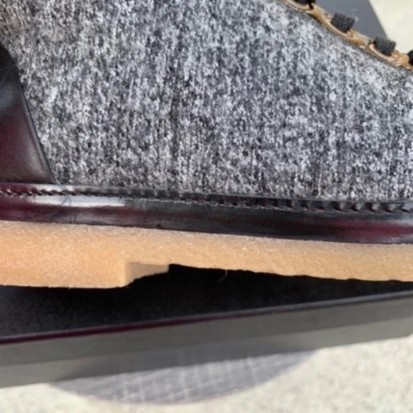 Chanel CC Tweed Lace-Up Ankle Boots - Picture 13 of 14